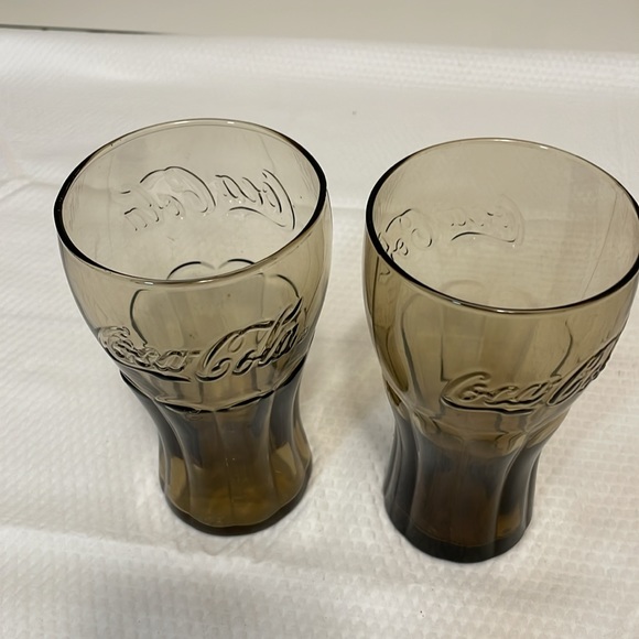 Vintage Coca Cola brown 14 oz drinking glass. Set of 2. - Picture 4 of 4